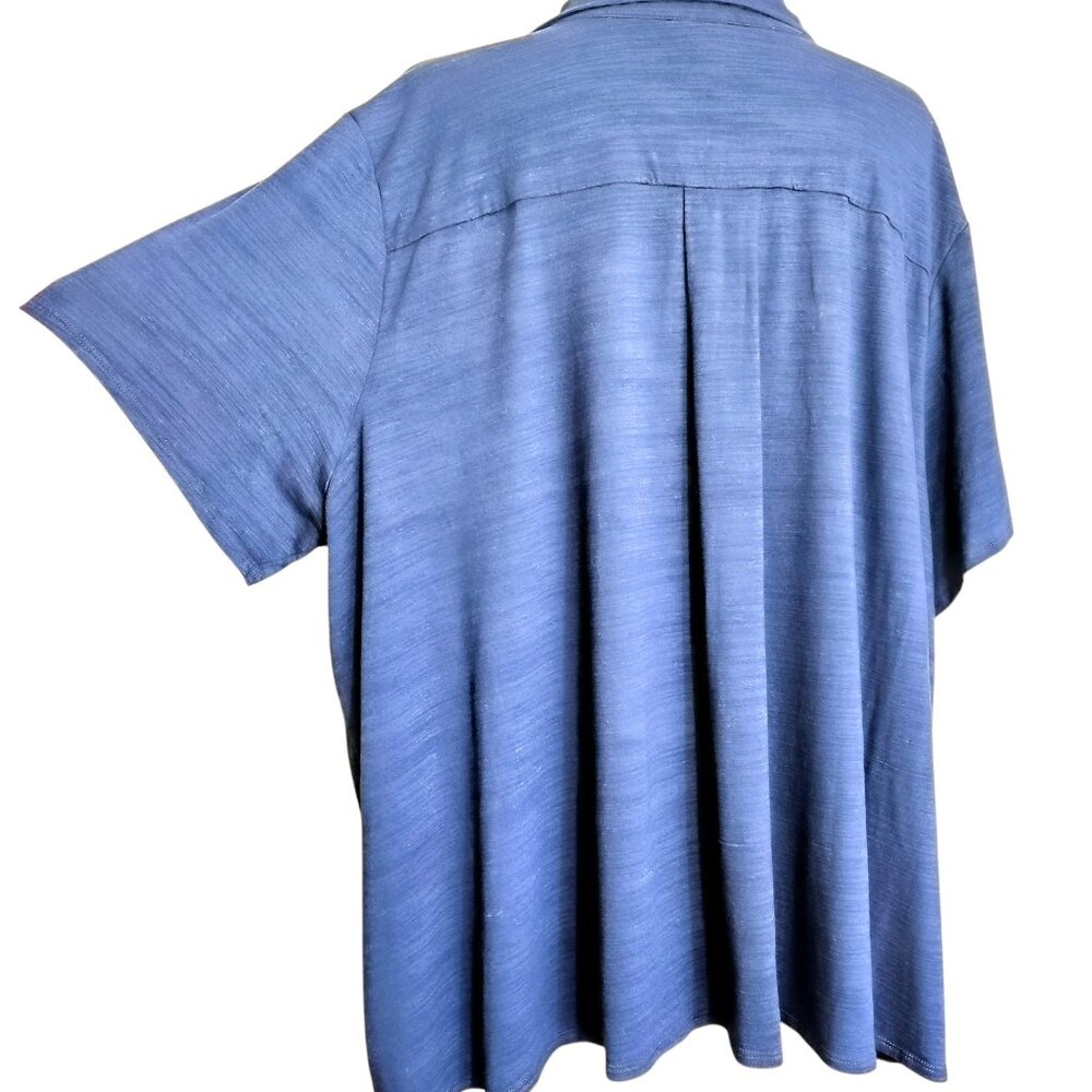 J.Jill Wearever Navy V Neck 1/2 Sleeve Jersey Knit Stretch Pullover Plus Sz 4X - Picture 6 of 11